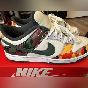 Nike dunk low multi camo size 11